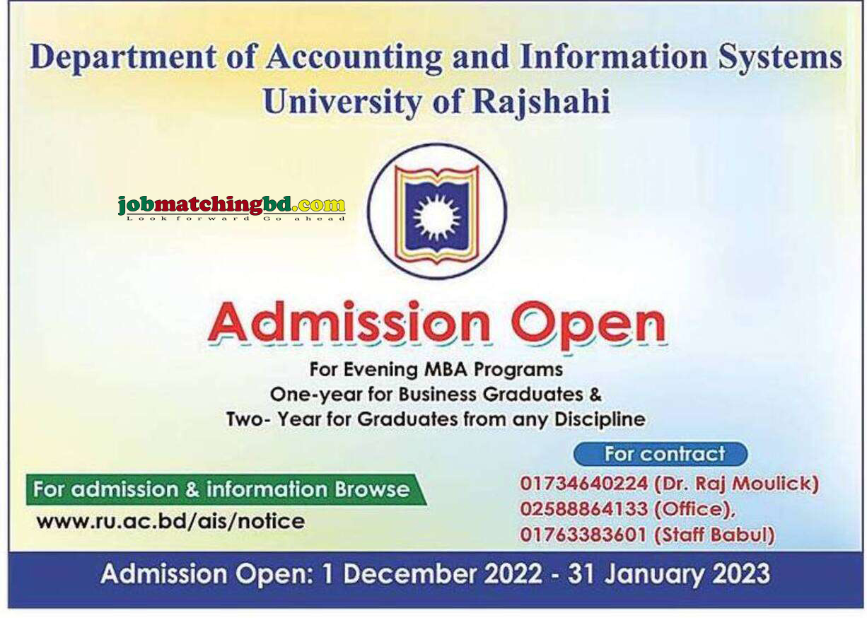 University Of Rajshahi - Admission Notice