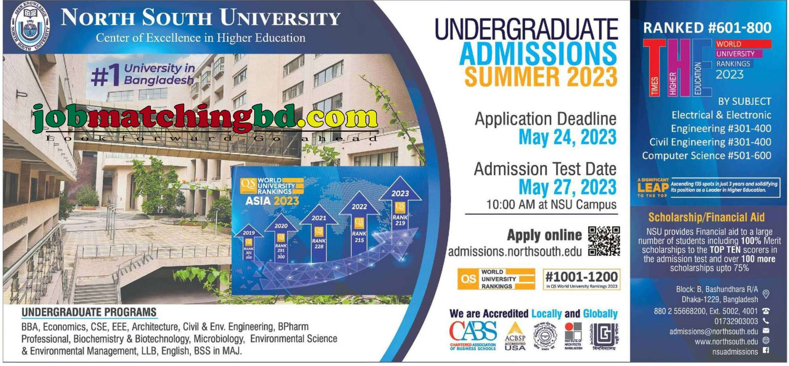 North South University - Admission Notice
