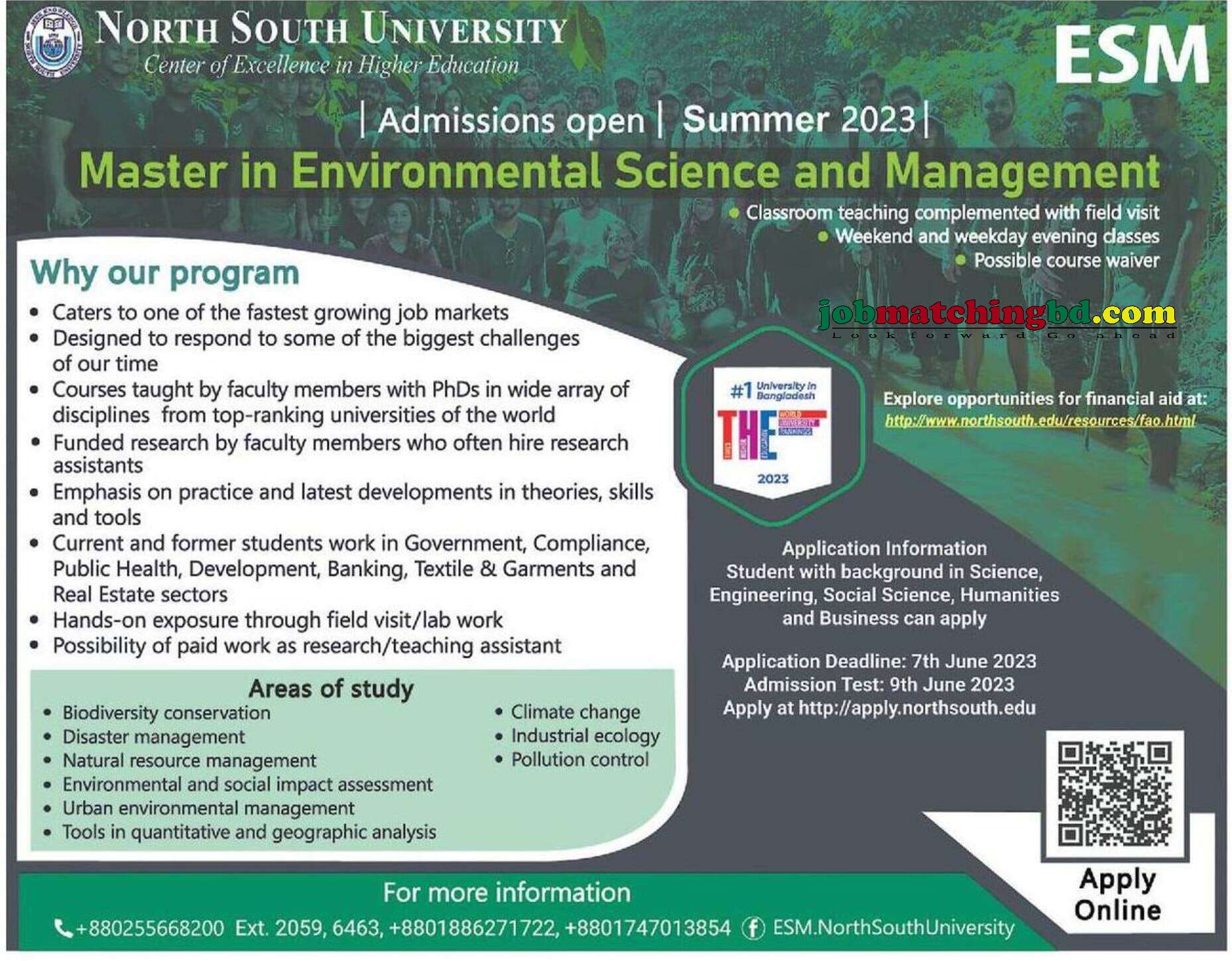 North South University -  Admission Notice