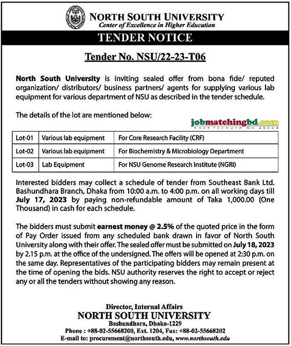 North South University Tender