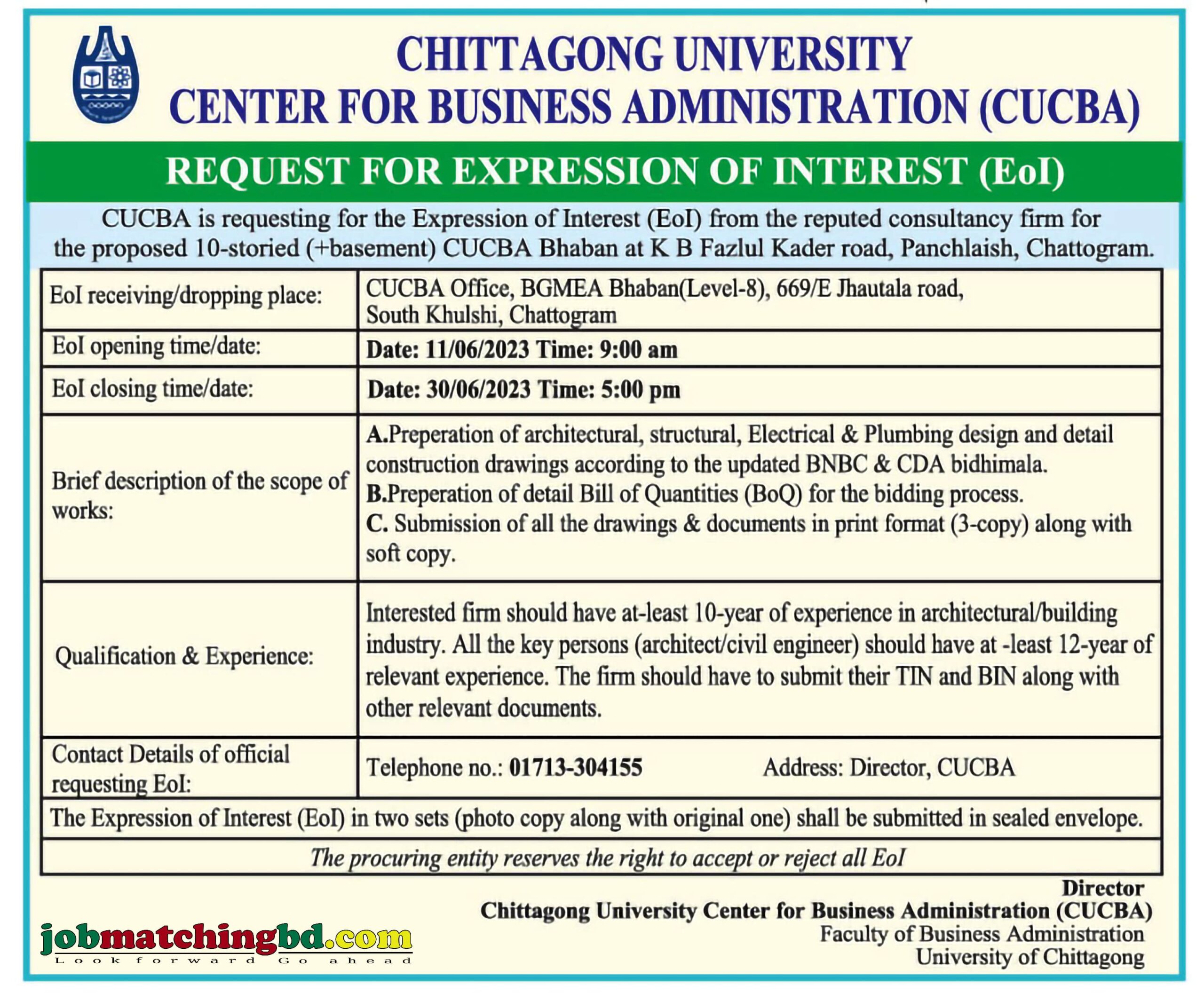 Chittagong University - Expression of Interest