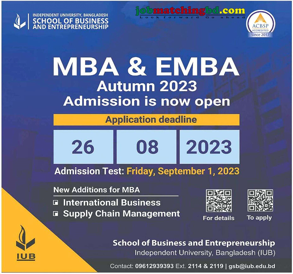 Independent University - New Admission Notice