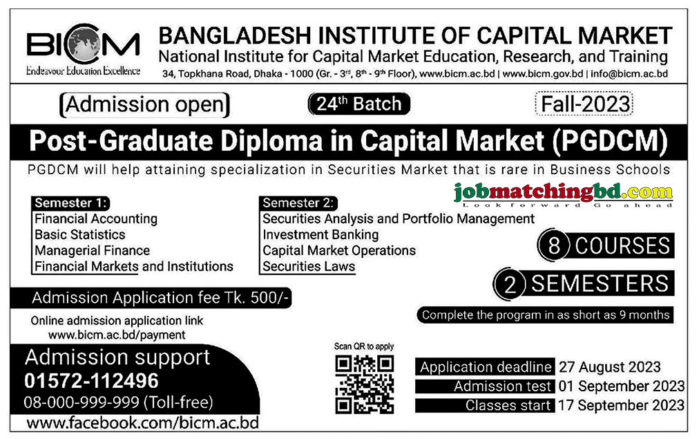 Bangladesh Institute of Capital Market Admission 
