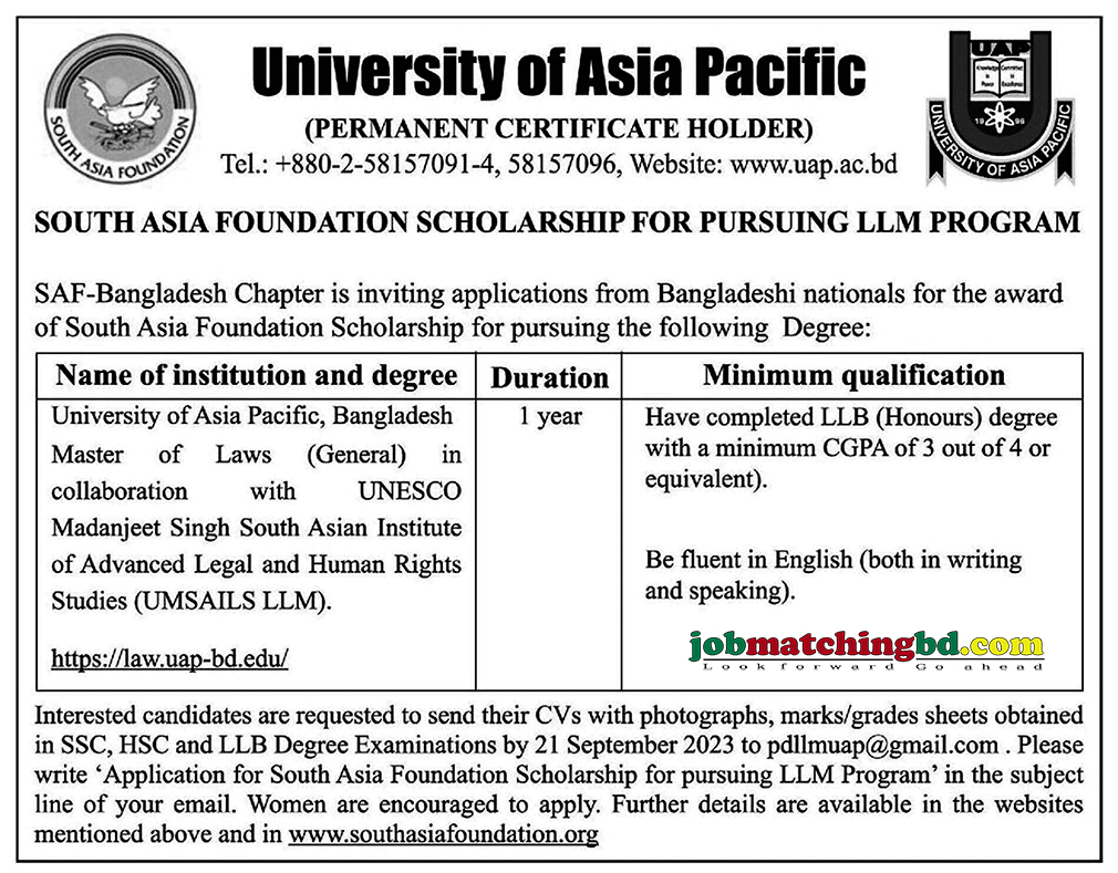 University Of Asia Pacific Admission
