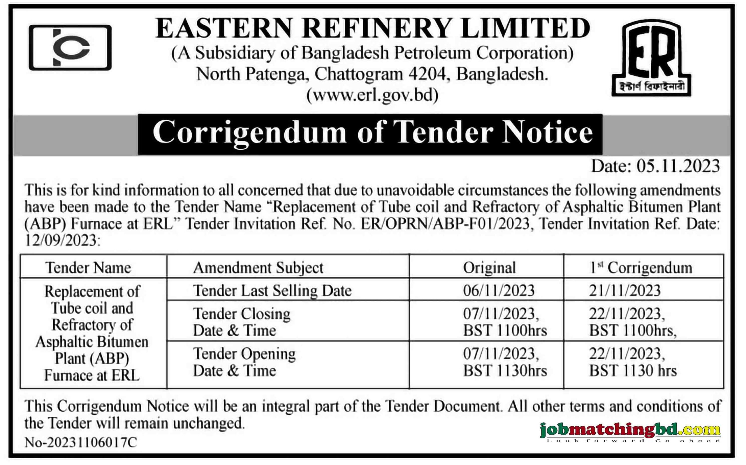 Eastern Refinery Limited 