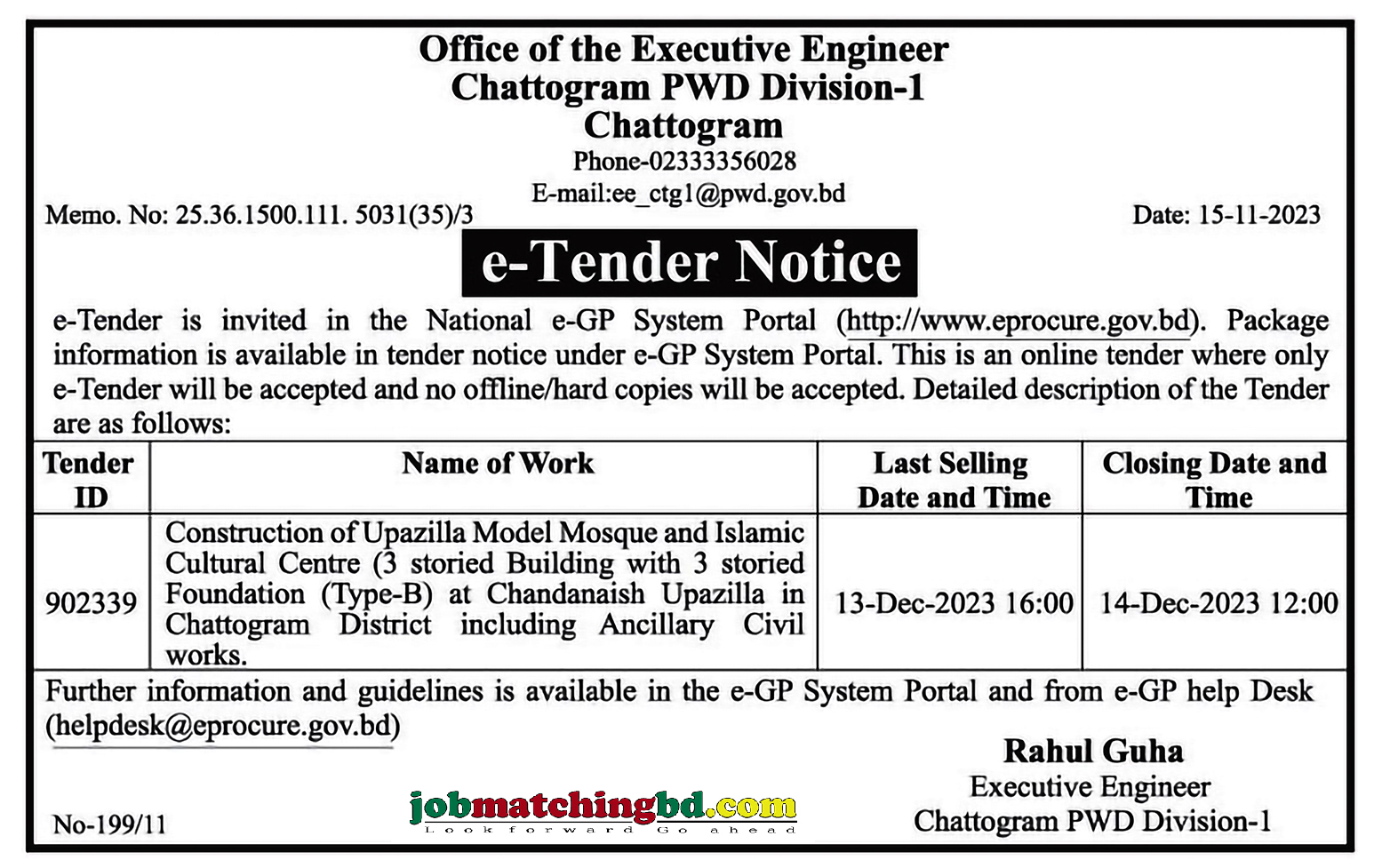 PWD Tender