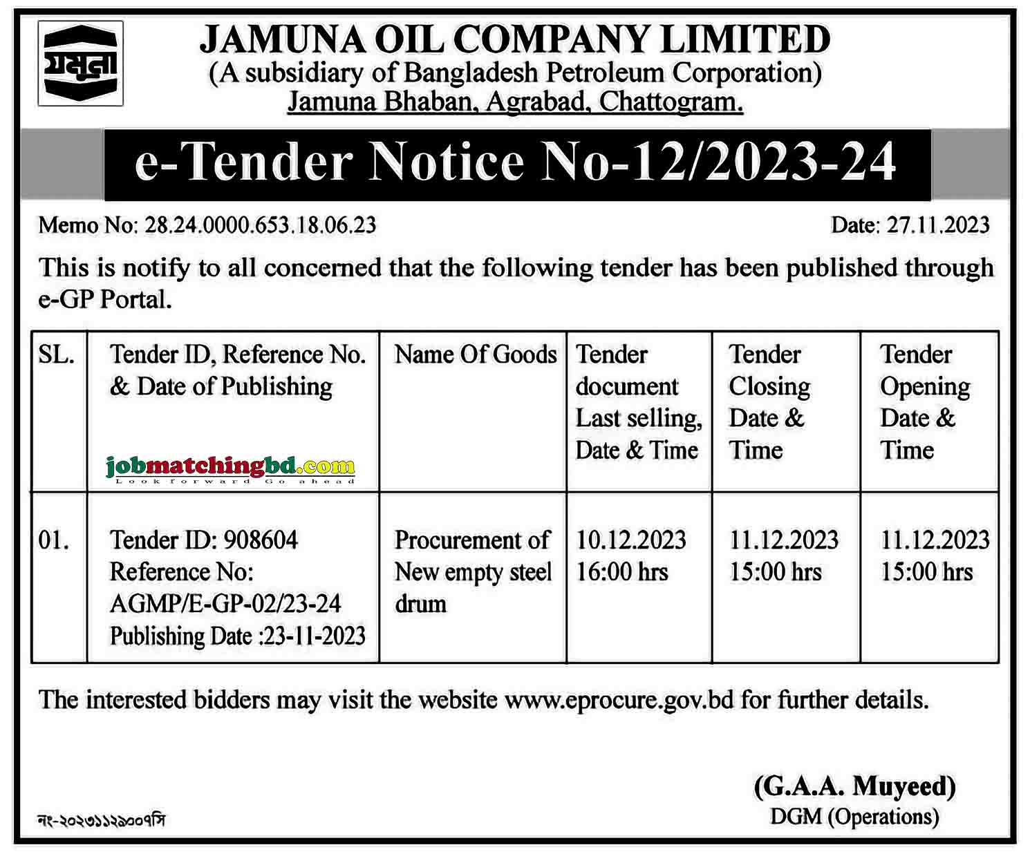 Jamuna Oil Company Limited