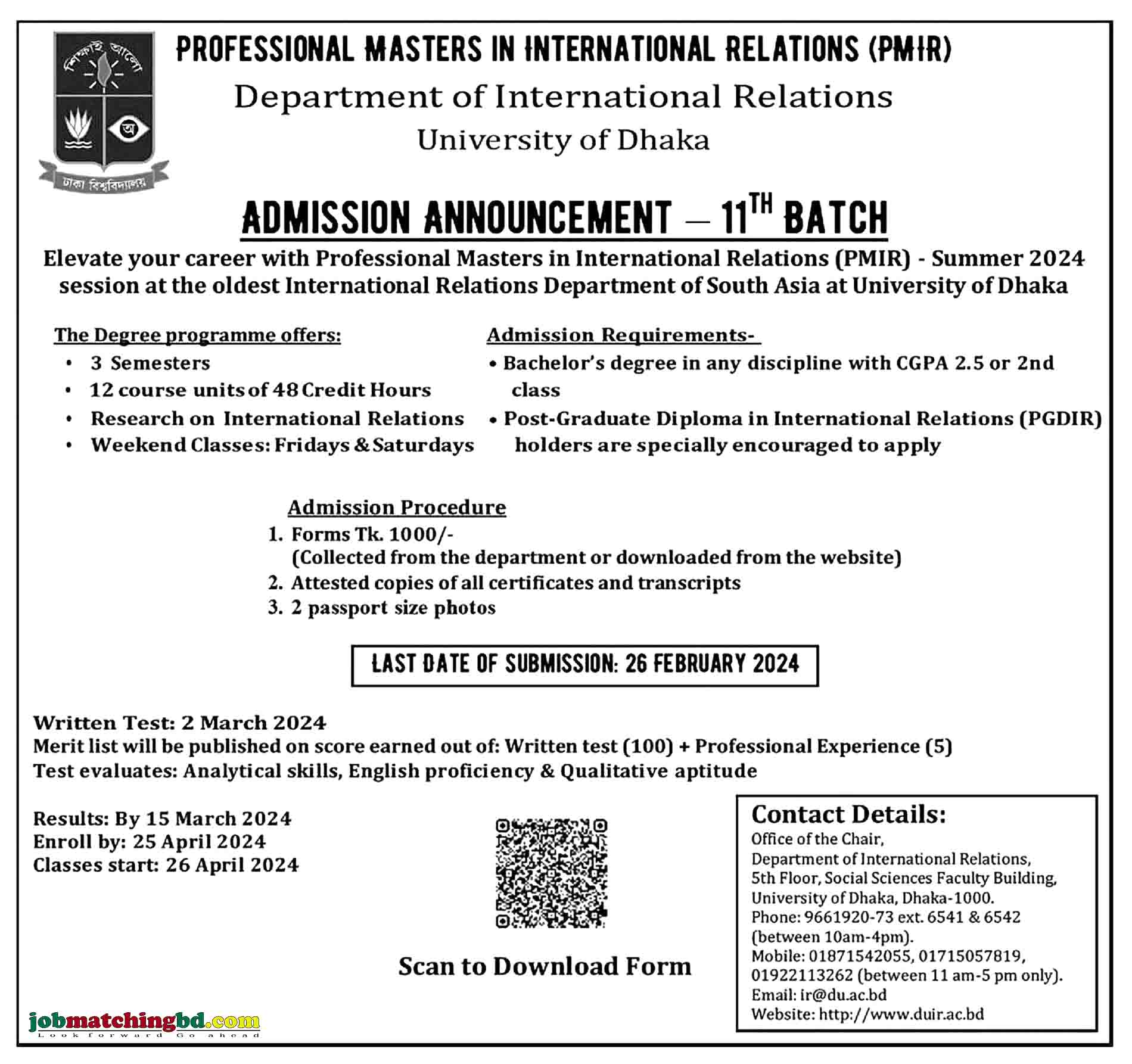 University of Dhaka Admission