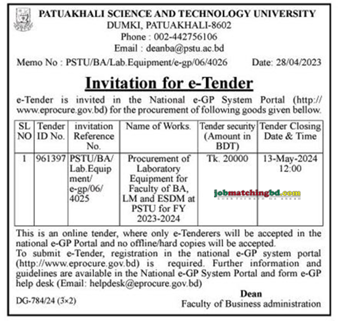 Patuakhali Science and Technology University 