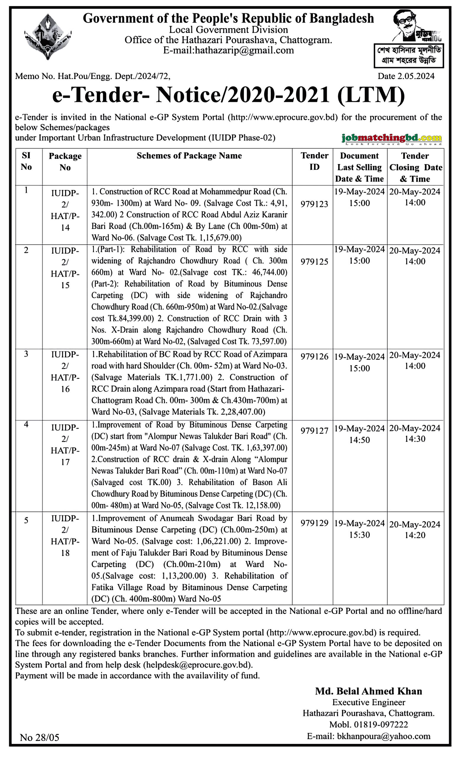 Local Government Division Tender 2024