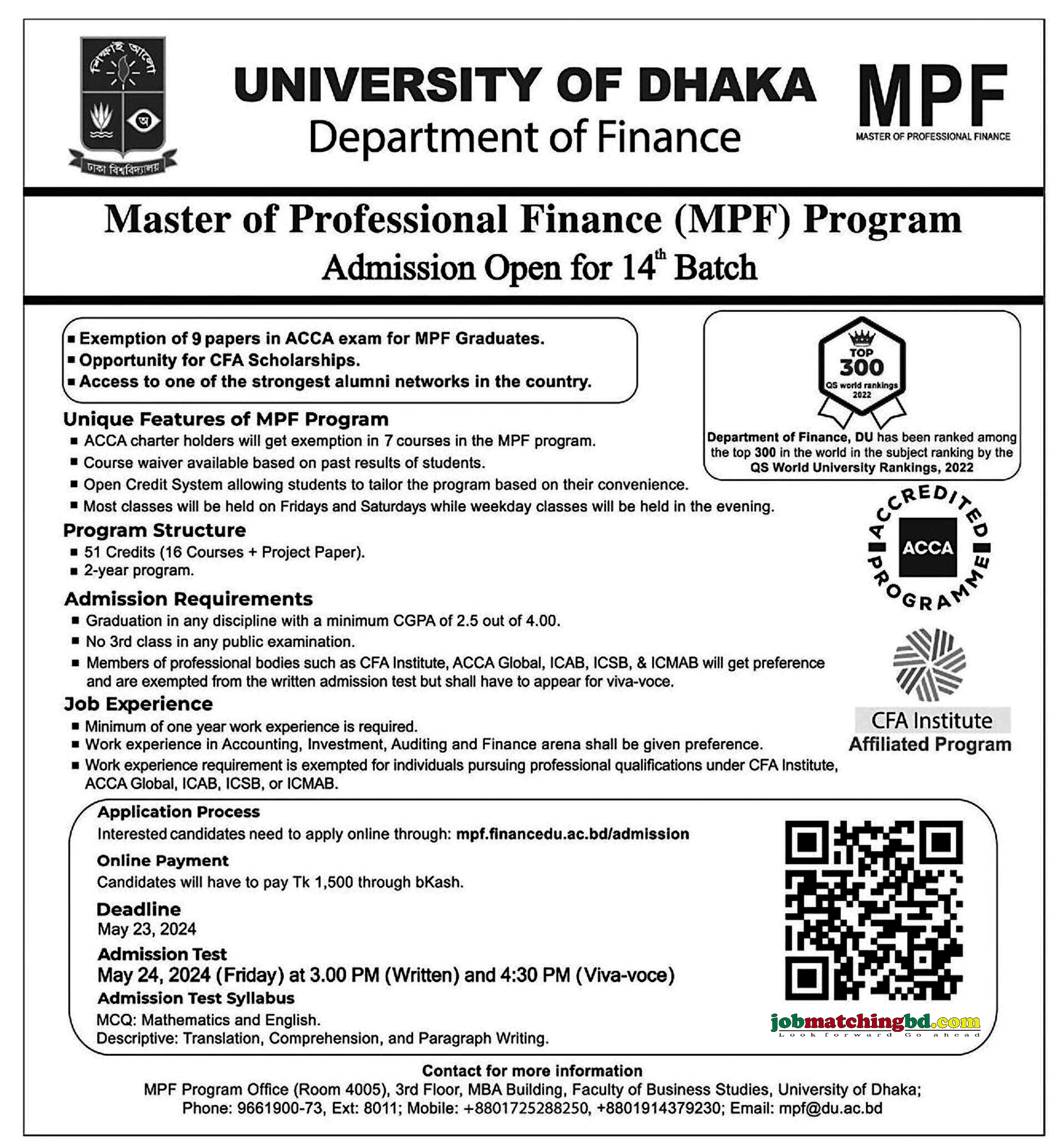 Dhaka University Admission 2024