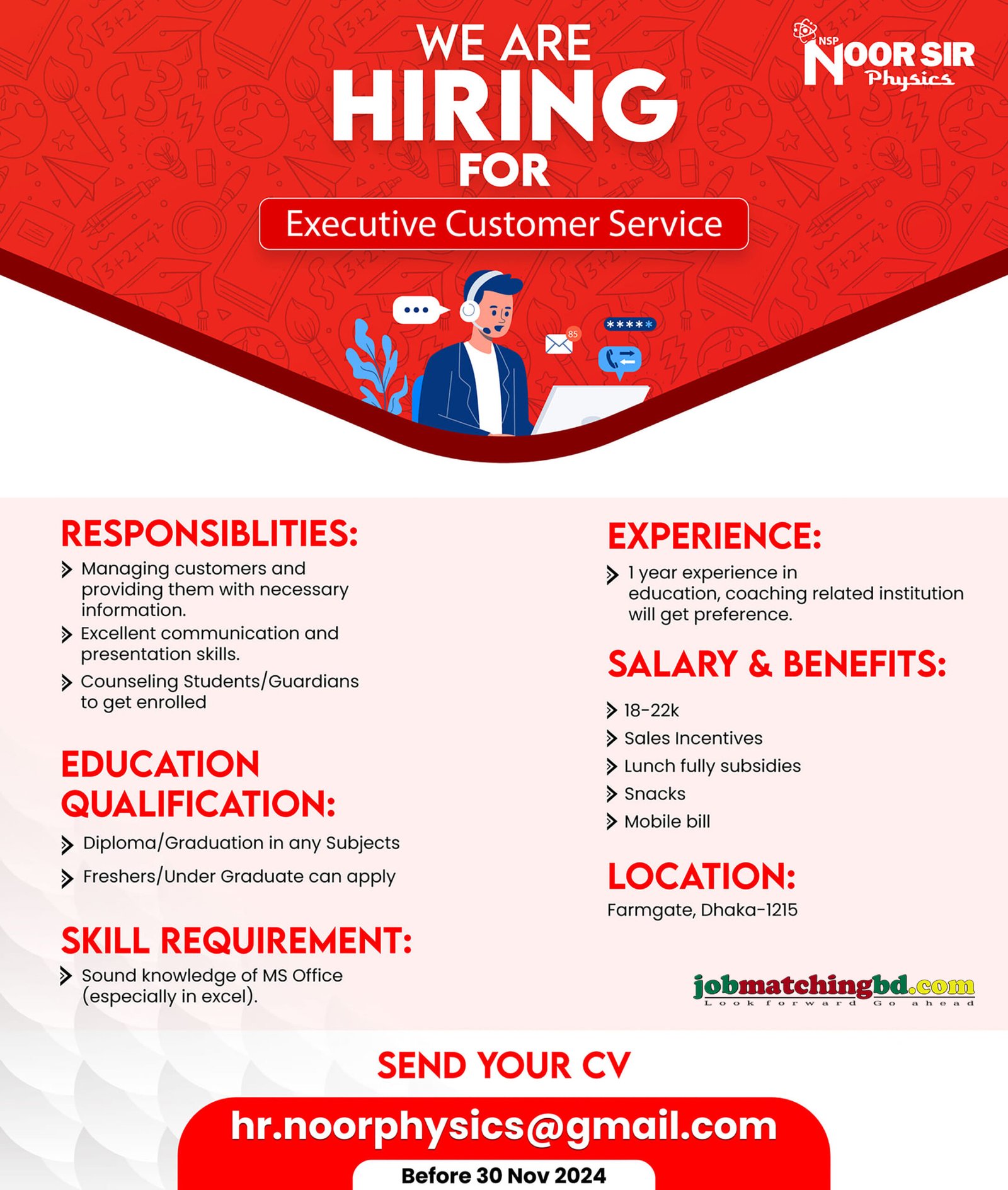 Customer Service Executive