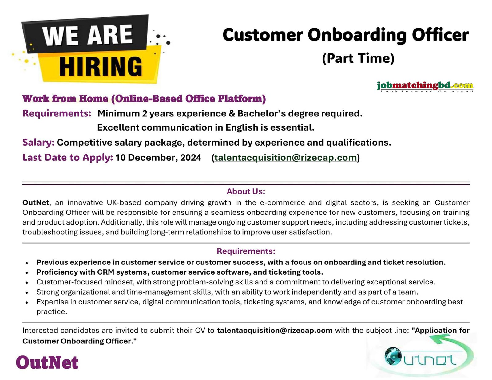 Customer Onboarding Officer