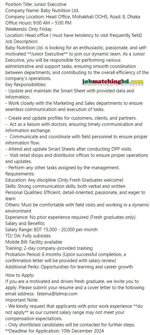 New Job Circular 2024