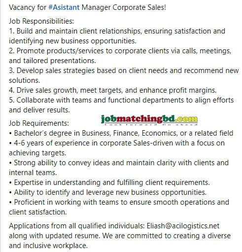 Sales Job Circular 2024