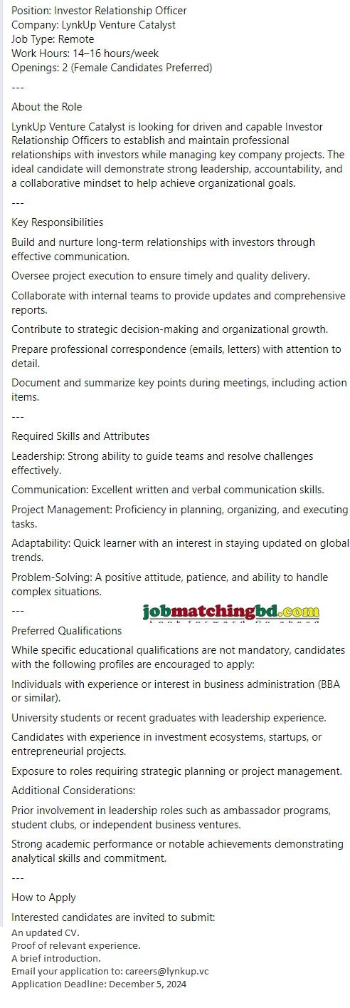 Remote Jobs in Bangladesh 2024