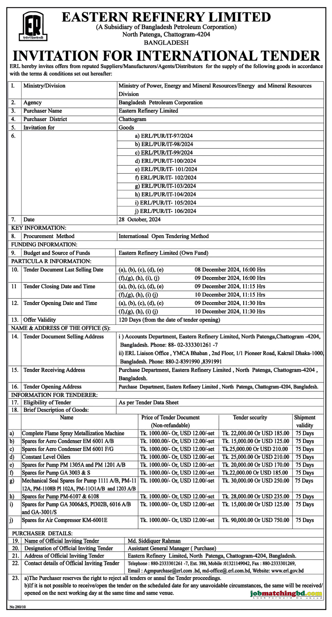 Eastern Refinery Limited