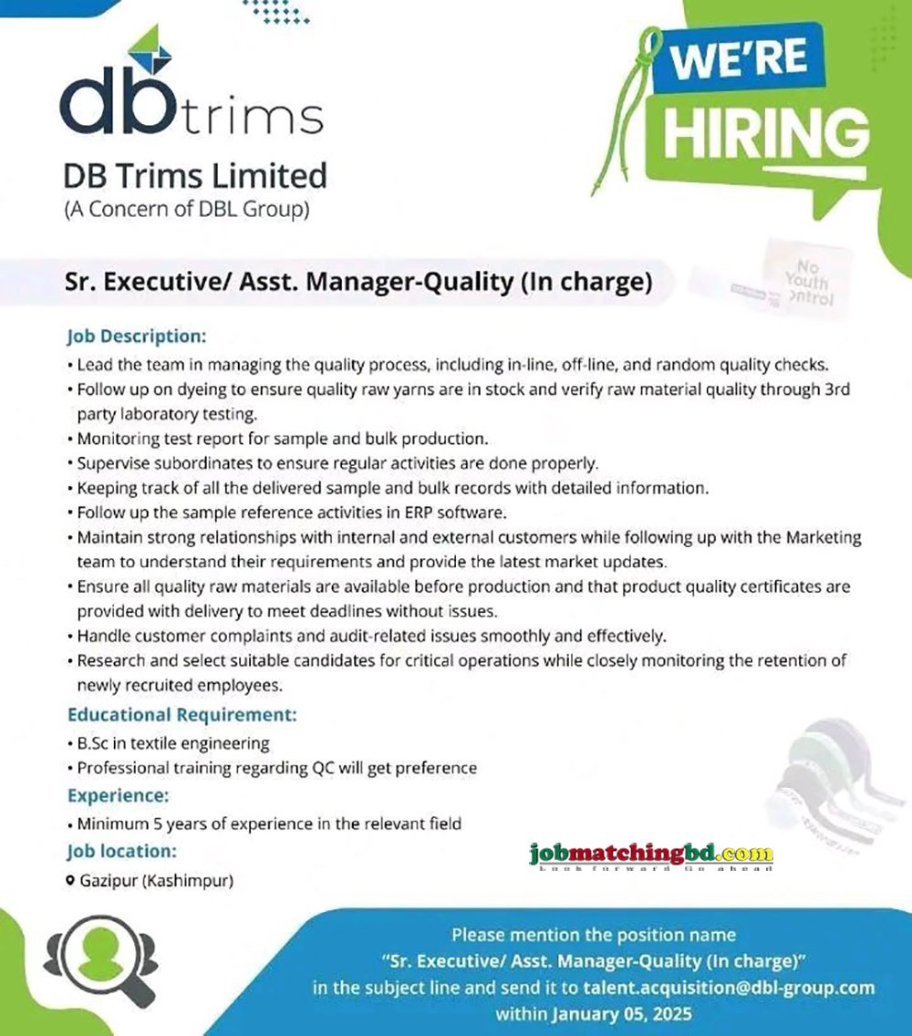 Garments Job in Dhaka