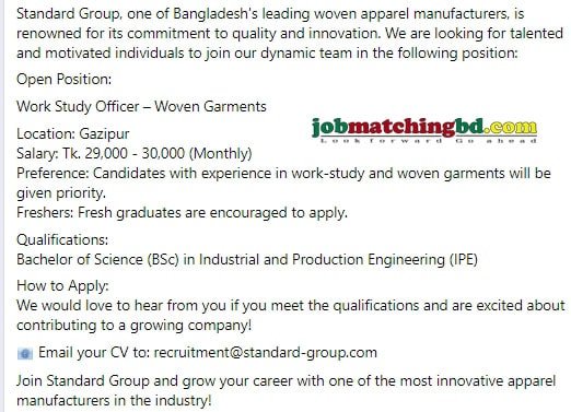 Garments Job in Bangladesh 2024