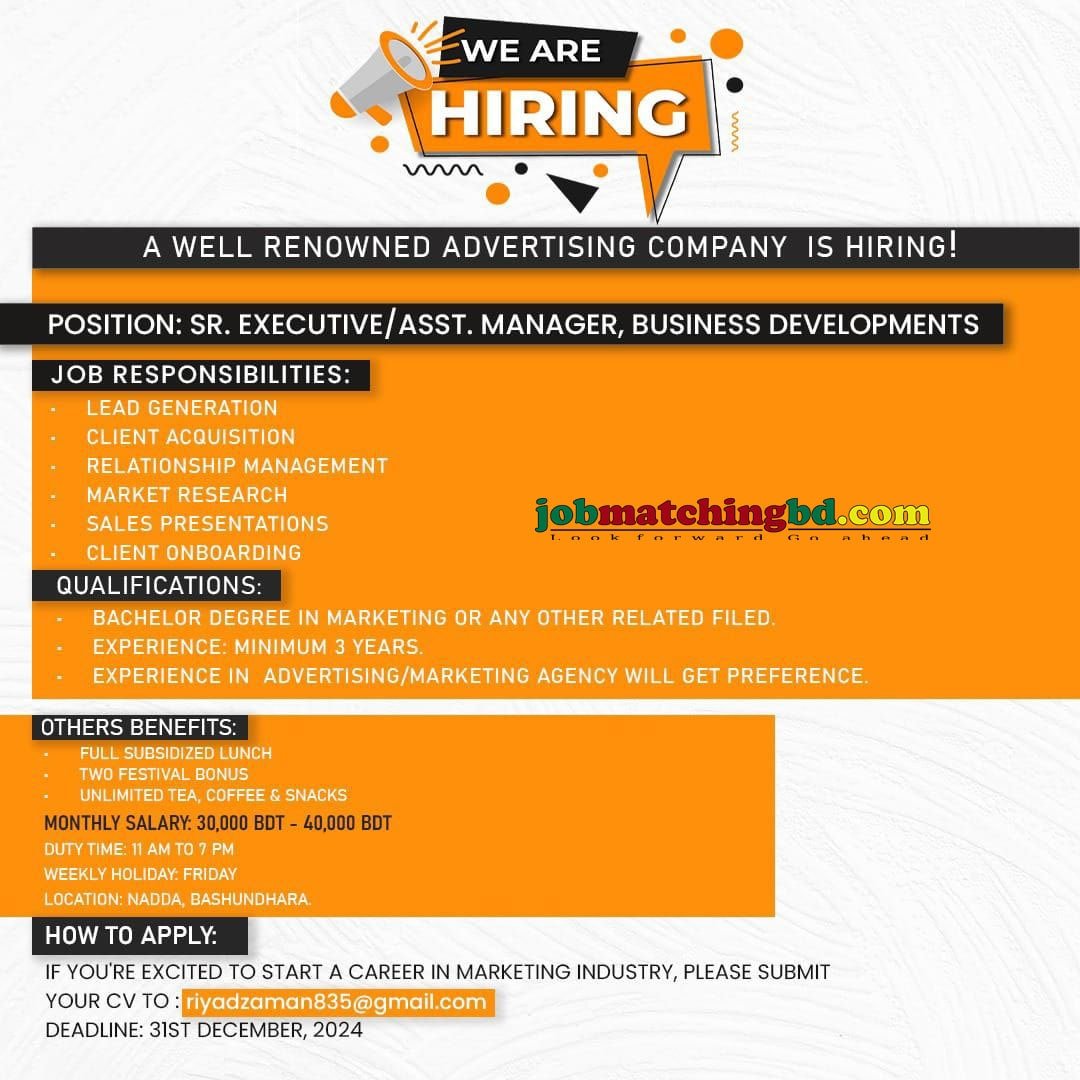 Sales and Marketing Executive Jobs 2024
