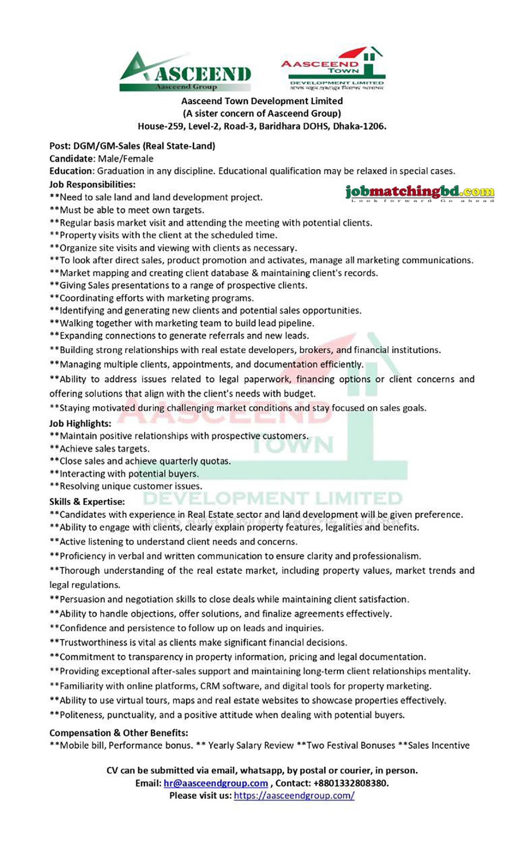 Sales Job in Dhaka