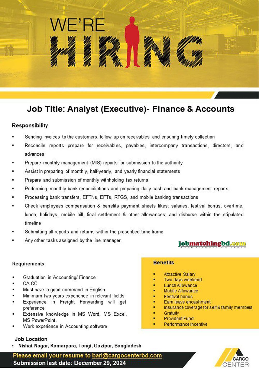 Accounts Job in Dhaka
