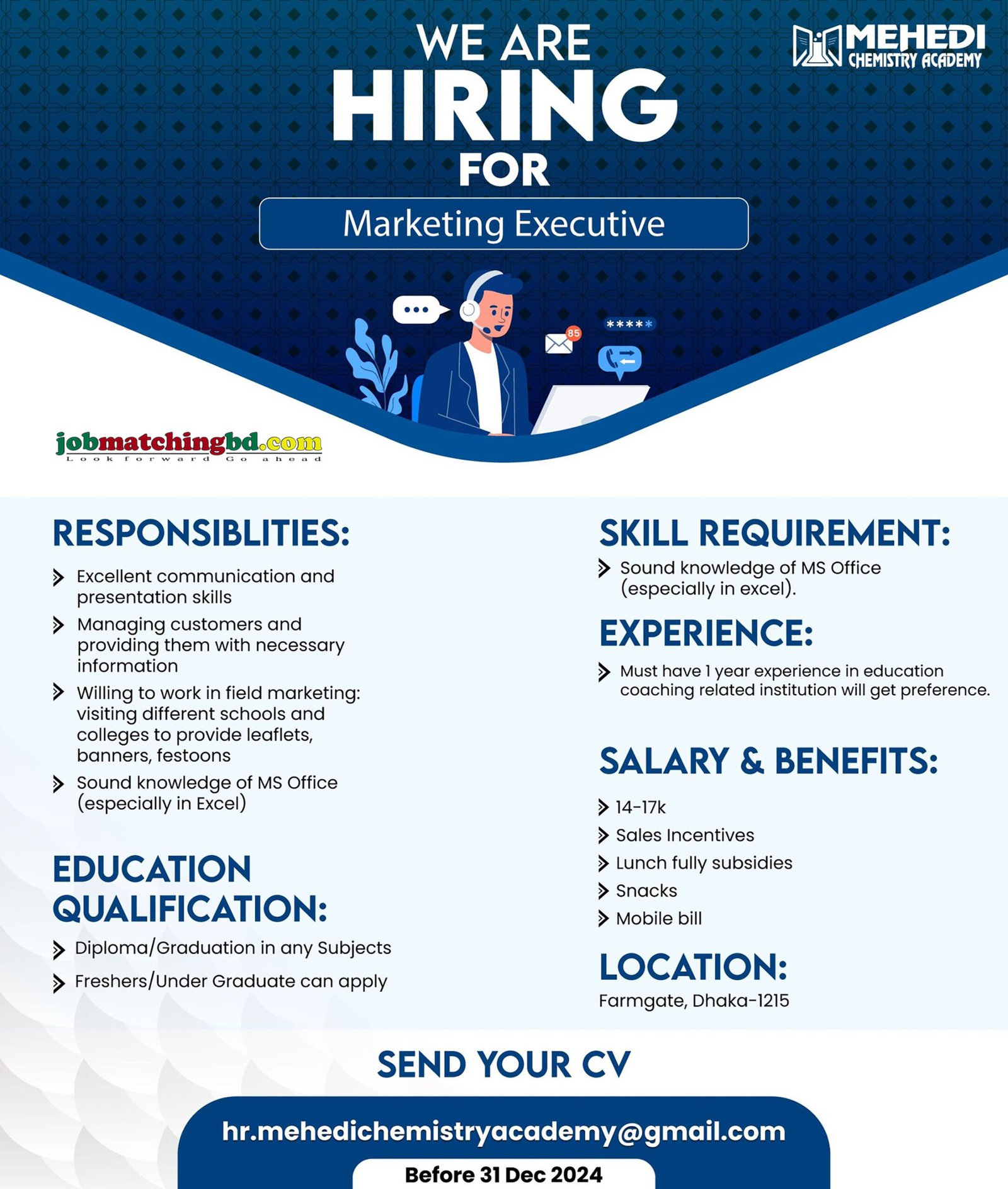 Marketing Jobs in Dhaka