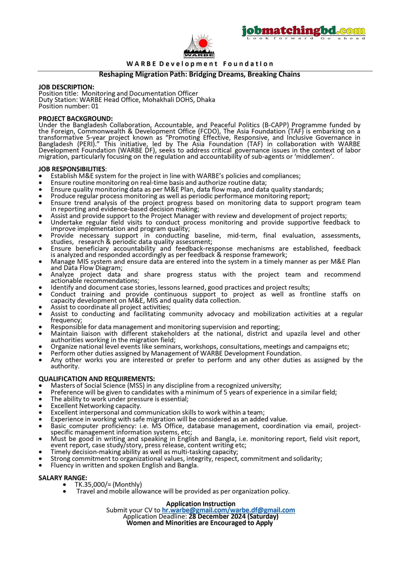 NGO Development Jobs