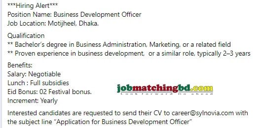 Sales and Marketing Jobs in Bangladesh 2024