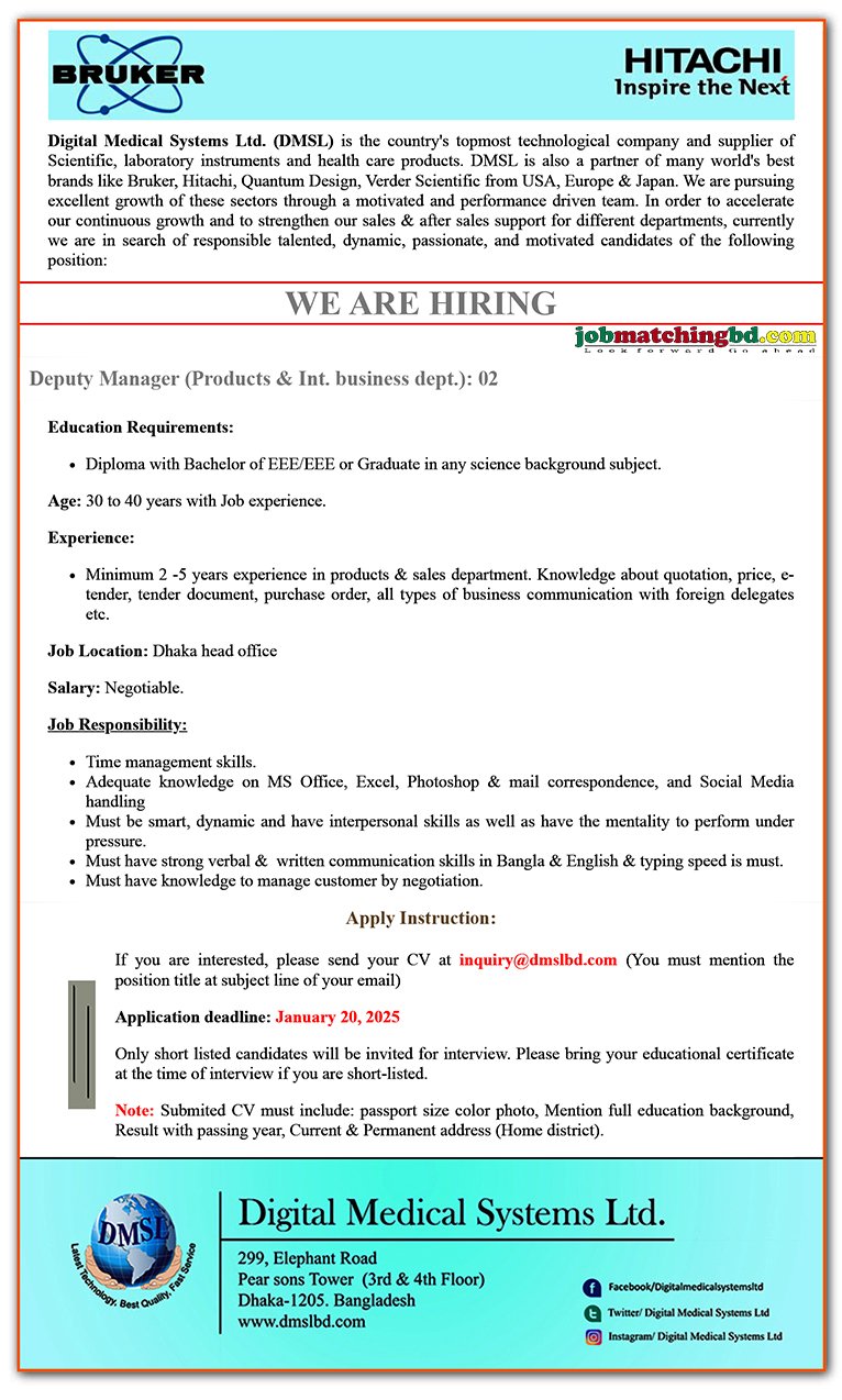 HR Jobs in Dhaka