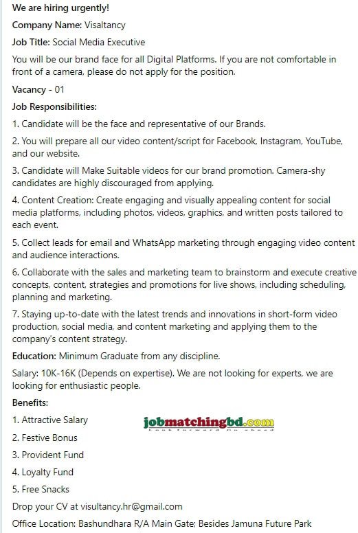Social Media Job 2025