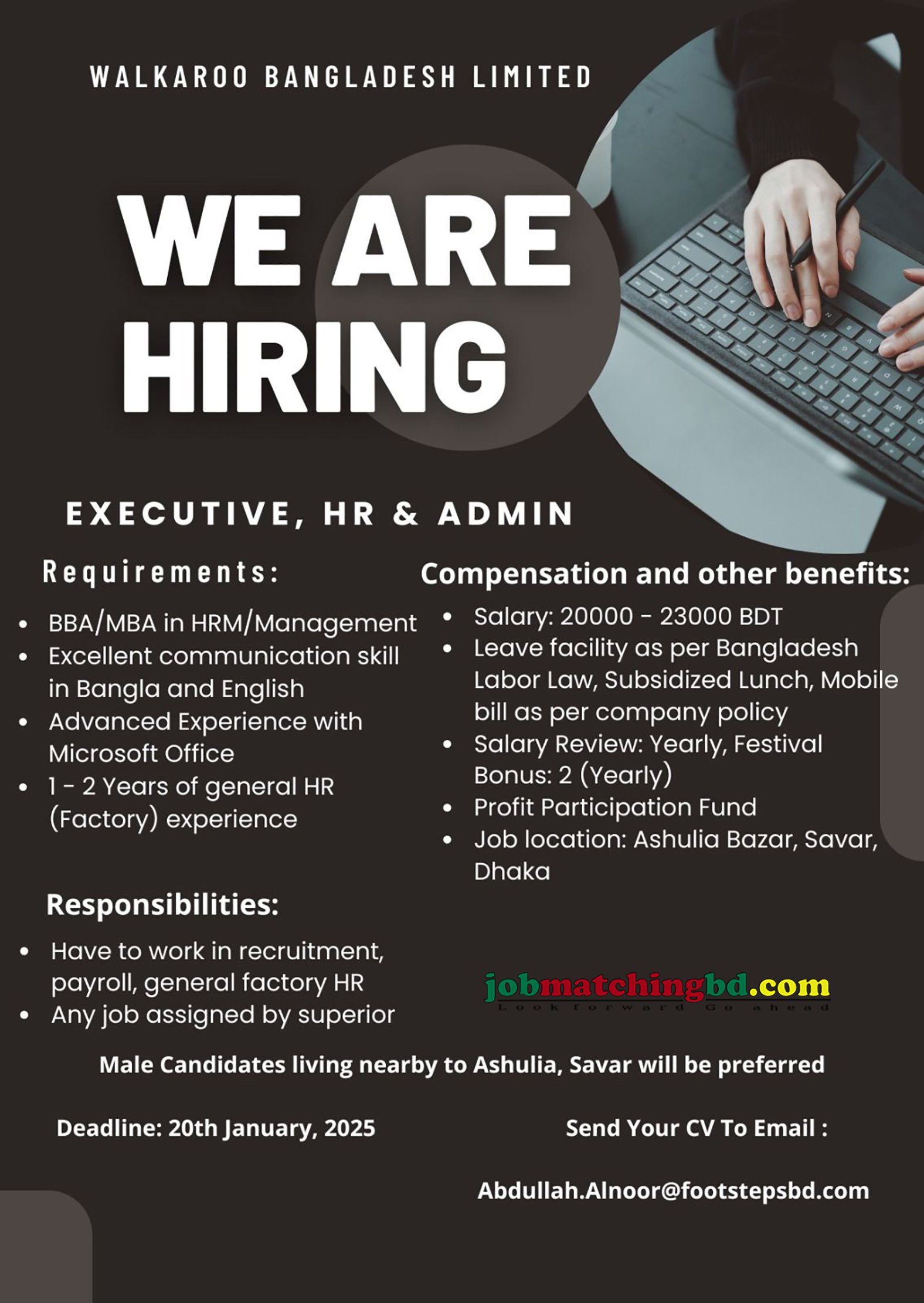 HR Jobs in Dhaka