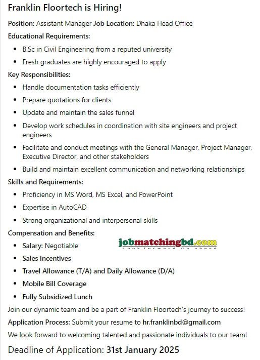 Engineer Jobs in Bangladesh 2025