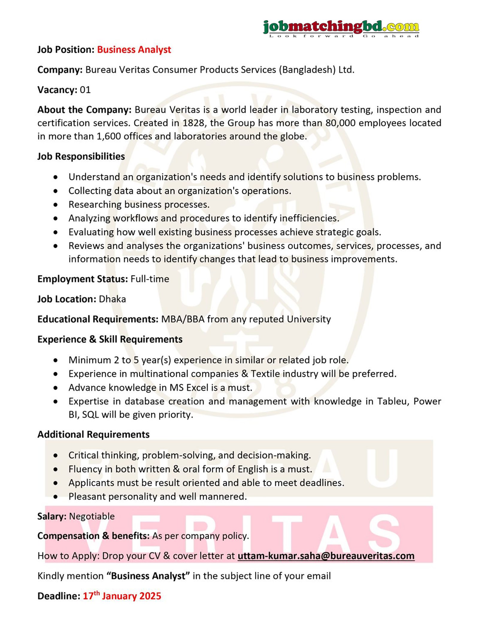 Textile Job Circular