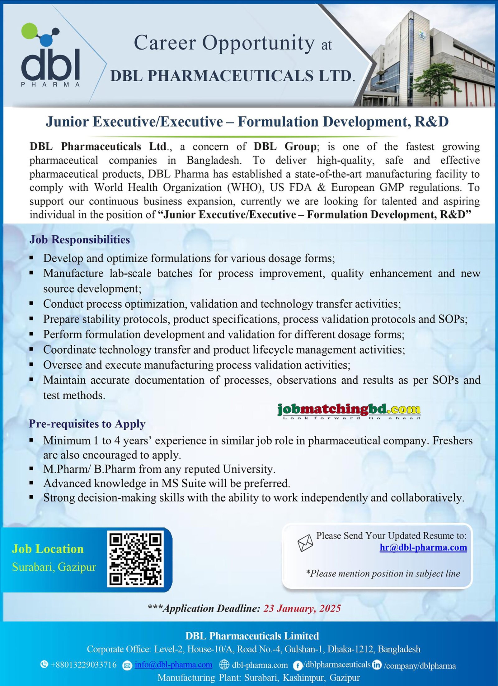 Pharmaceutical Job Circular