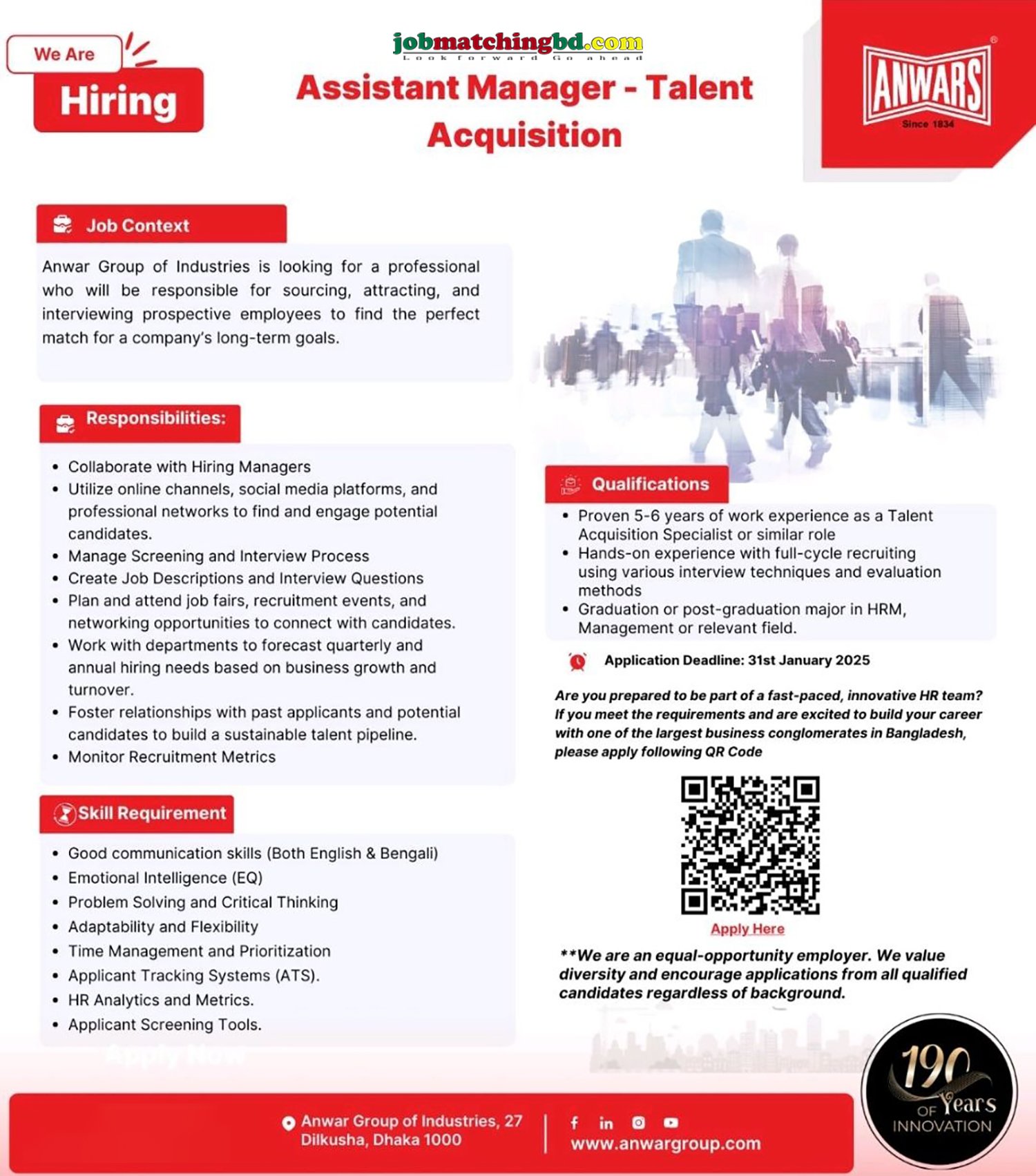 HR Jobs in Dhaka