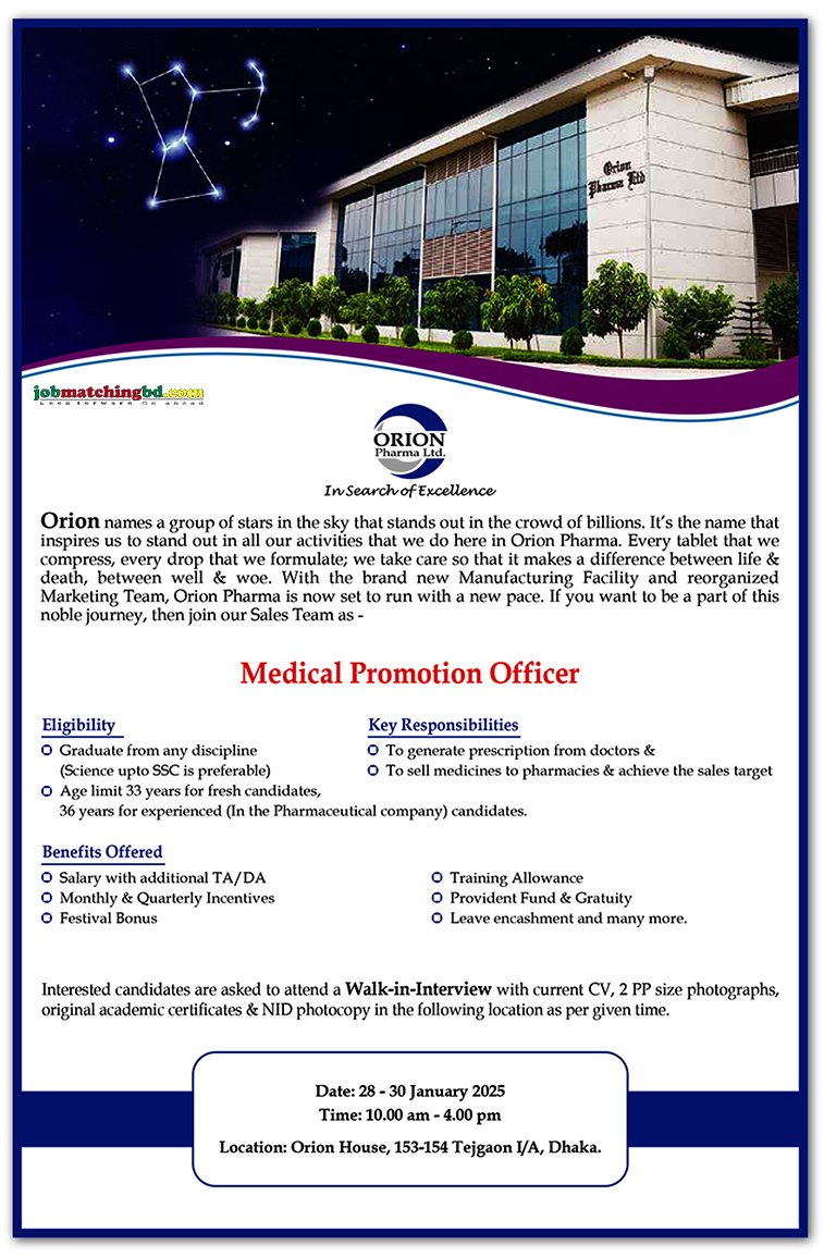 Pharmaceutical Job Circular