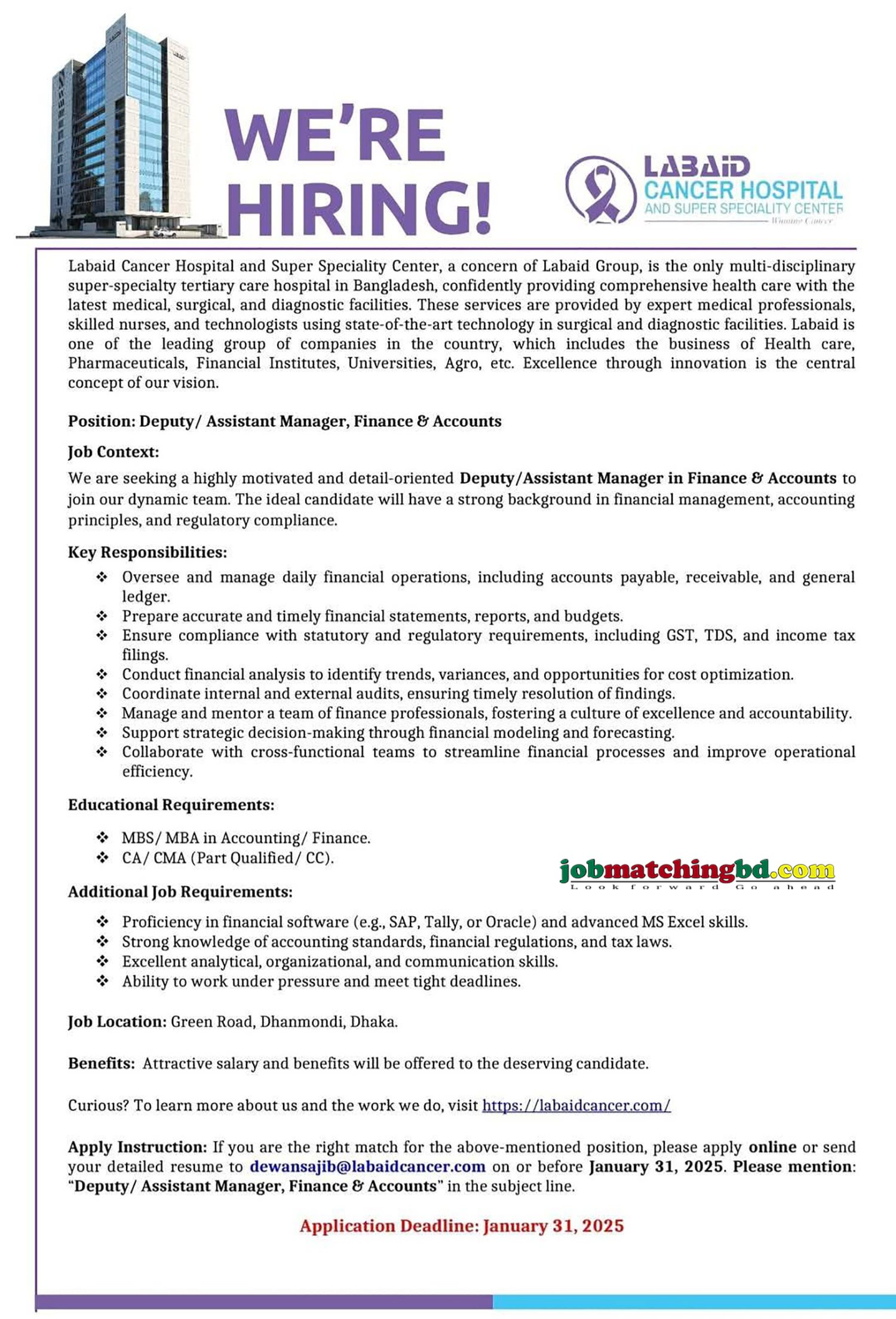 Labaid Job Circular