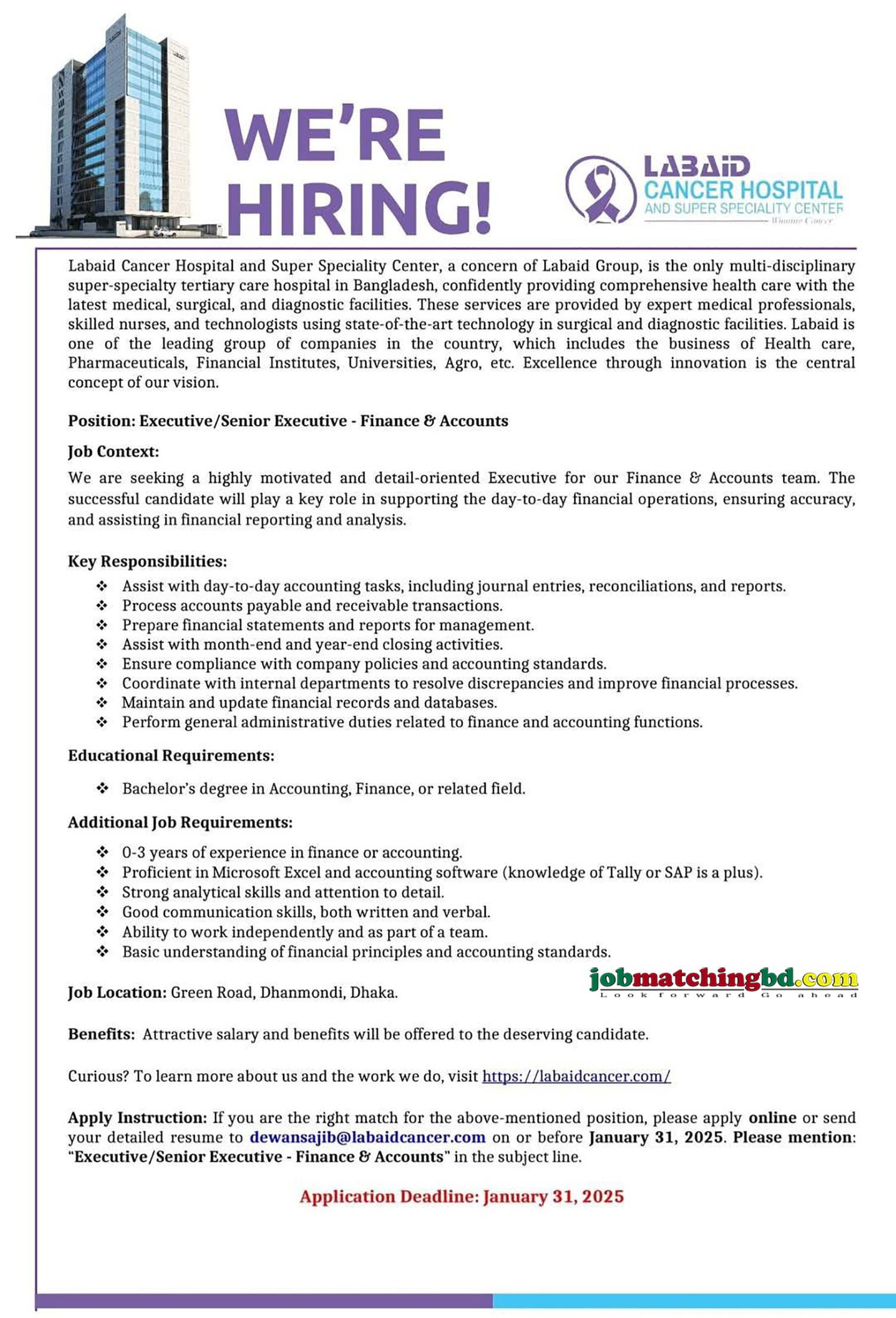 Medical Jobs in Dhaka