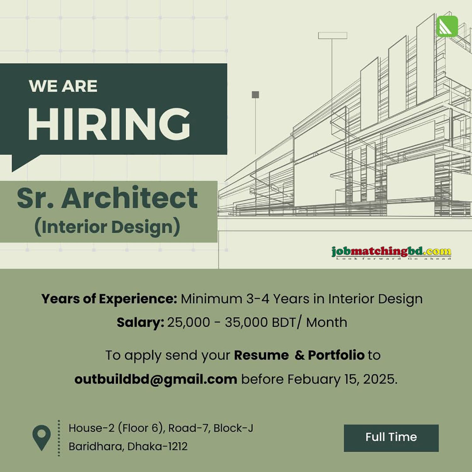Architect Job in Dhaka