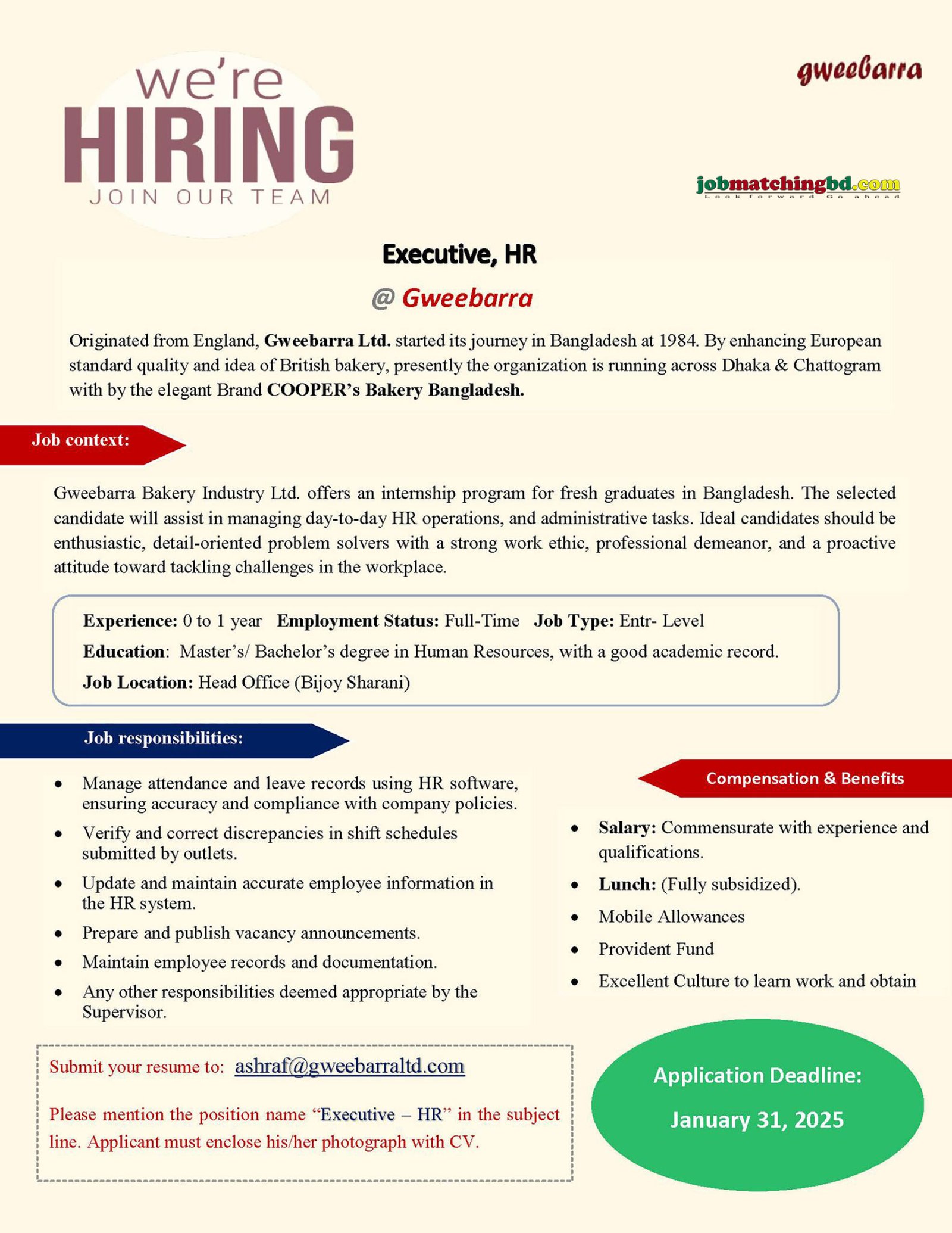 HR Jobs in Dhaka