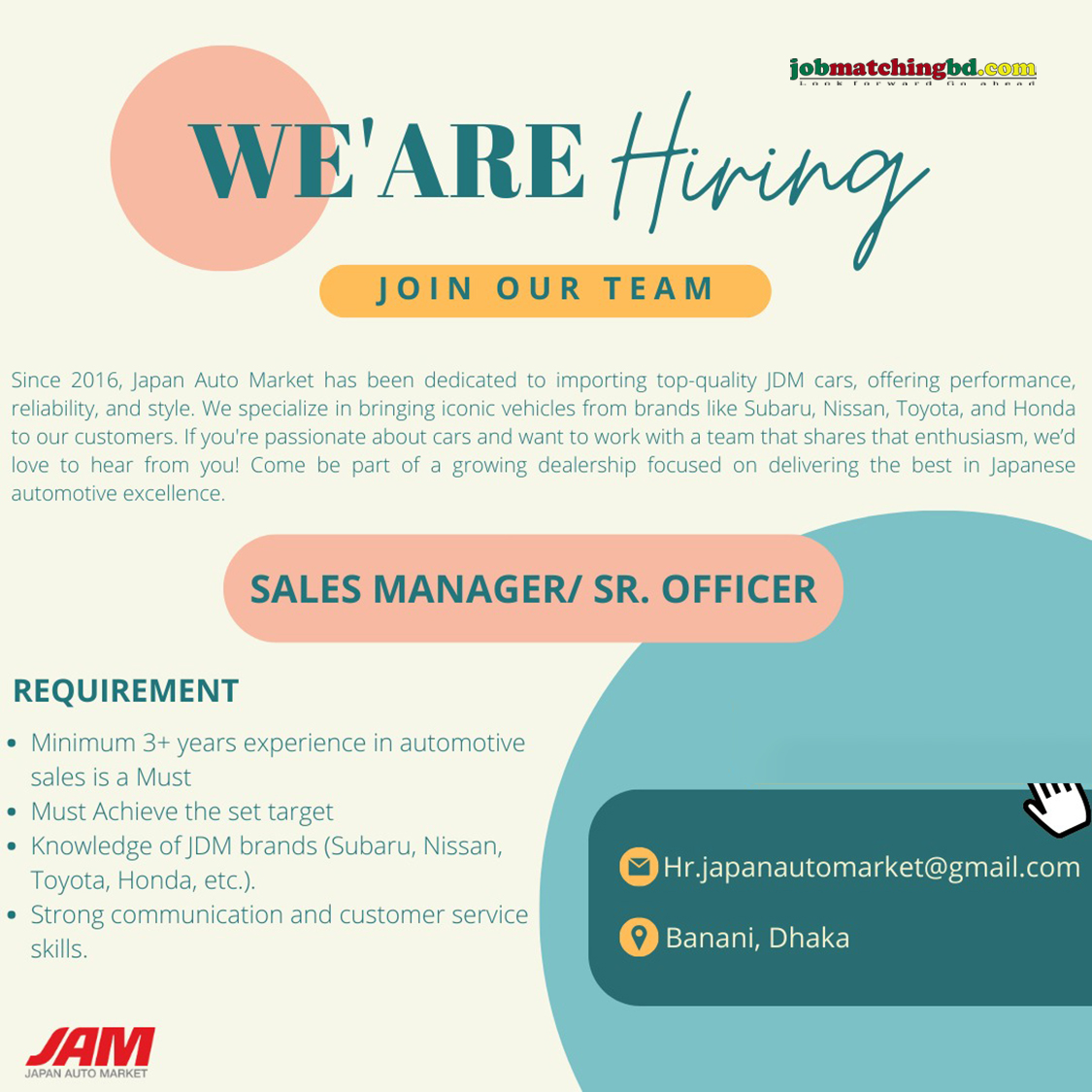 Sales and Marketing Job