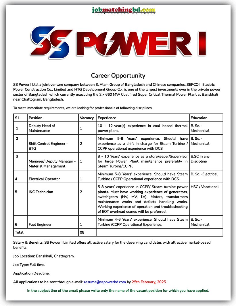 Engineer Jobs in Bangladesh