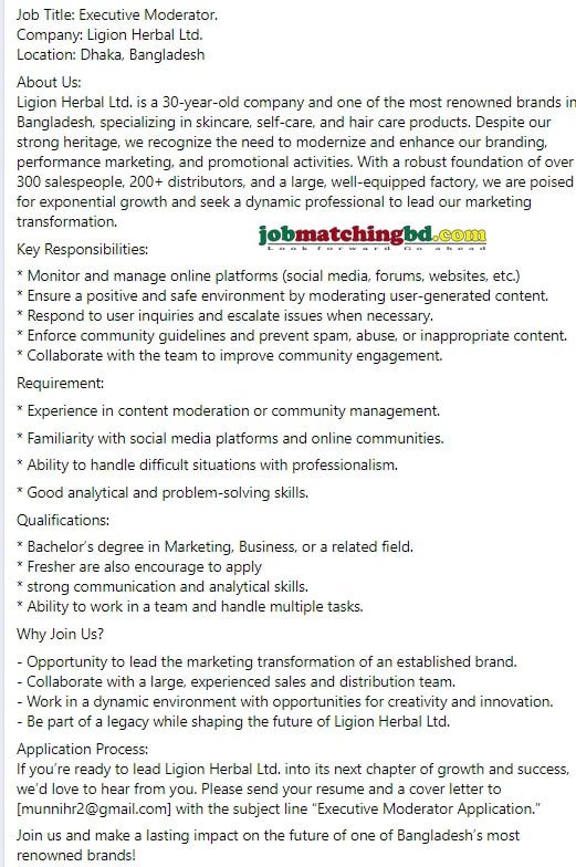 Marketing Job Circular 2025