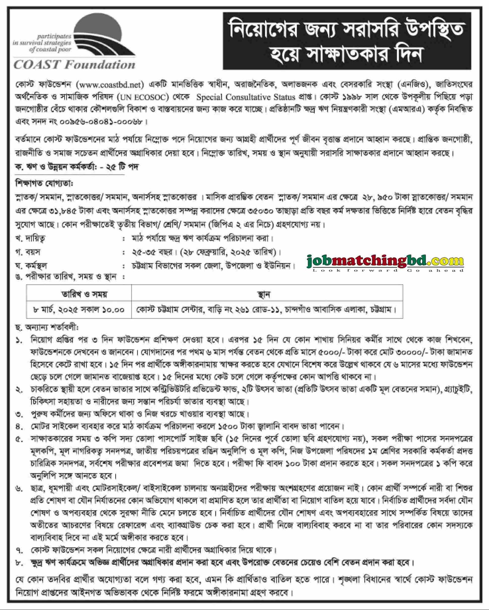 NGO Job Circular 2025