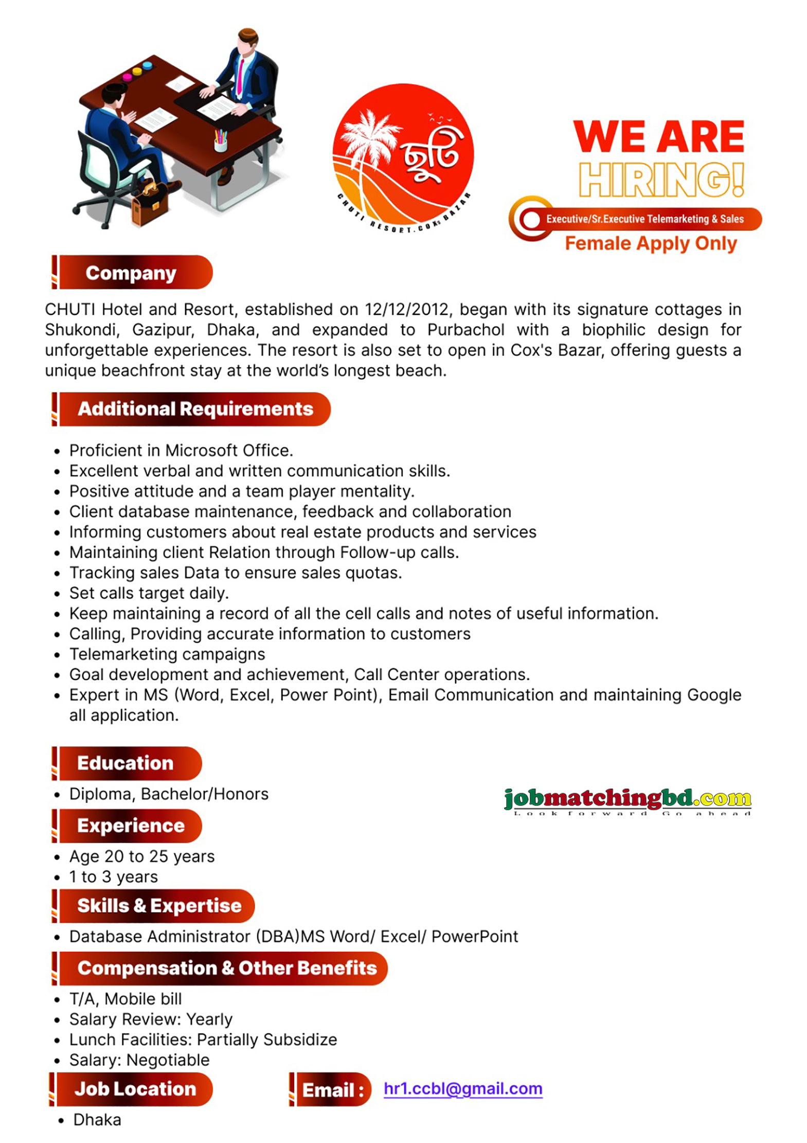 Sales and Marketing Job