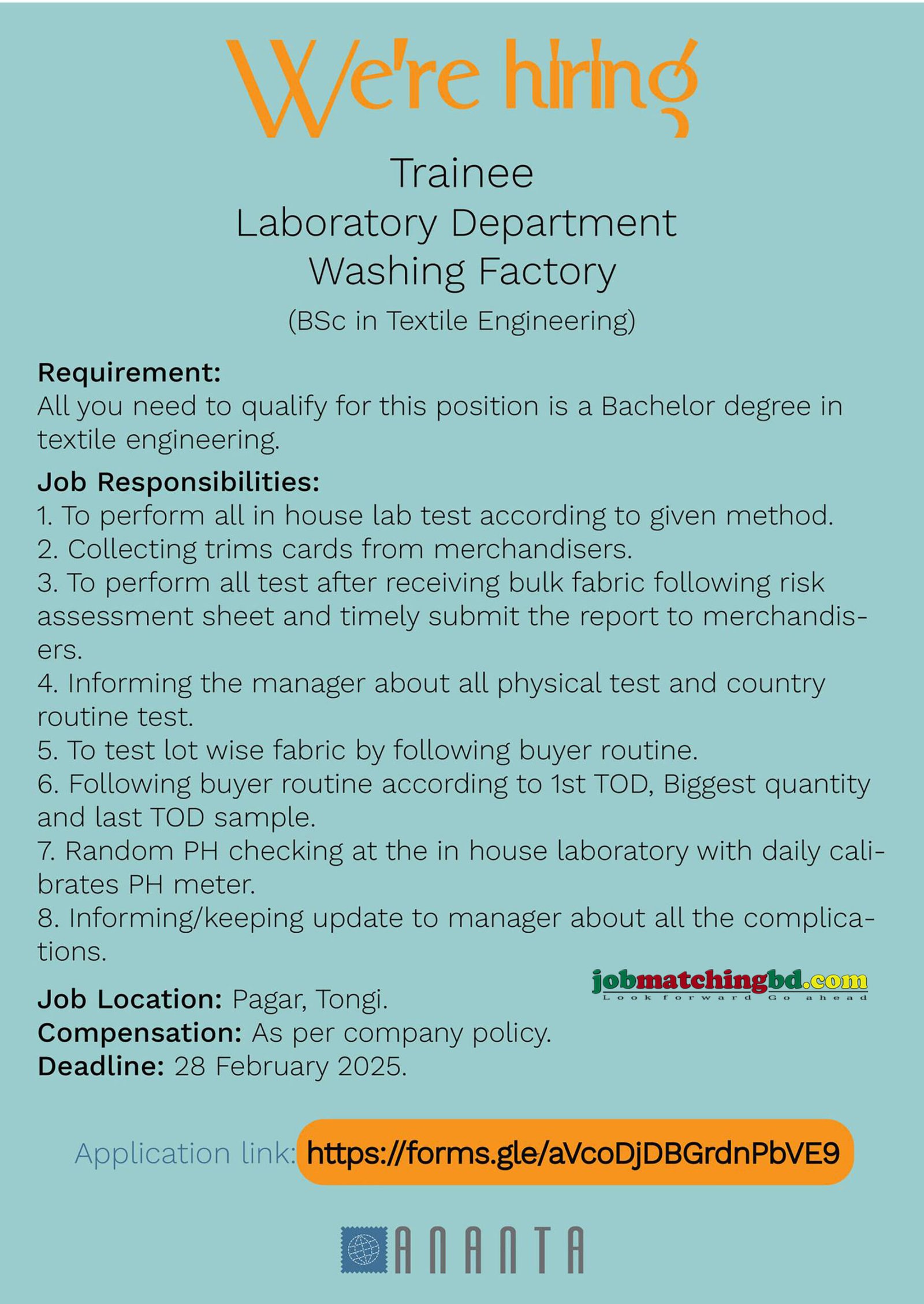 Garments Job