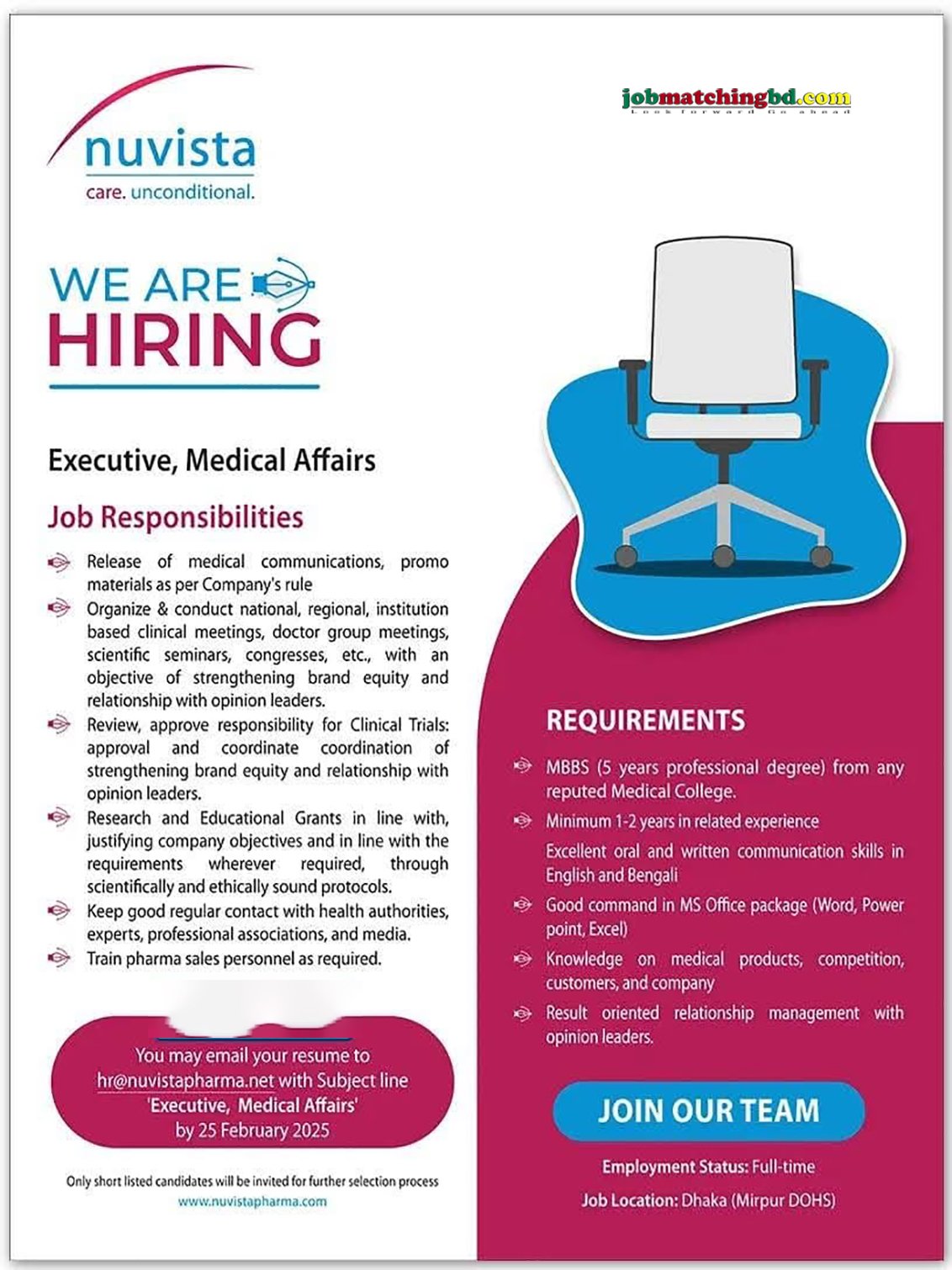 Pharmaceutical Job Circular