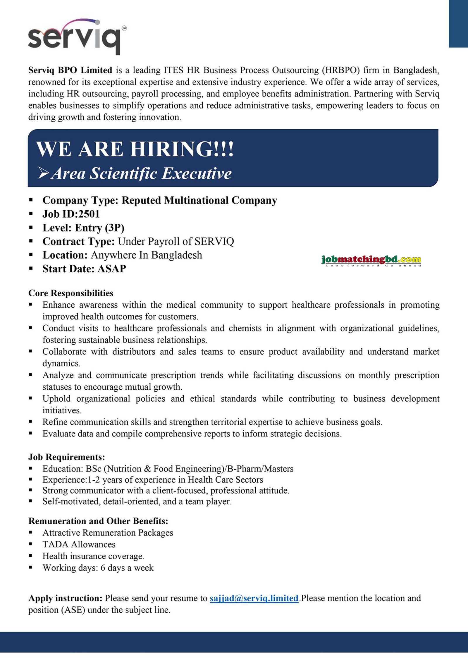Pharmaceutical Job Circular
