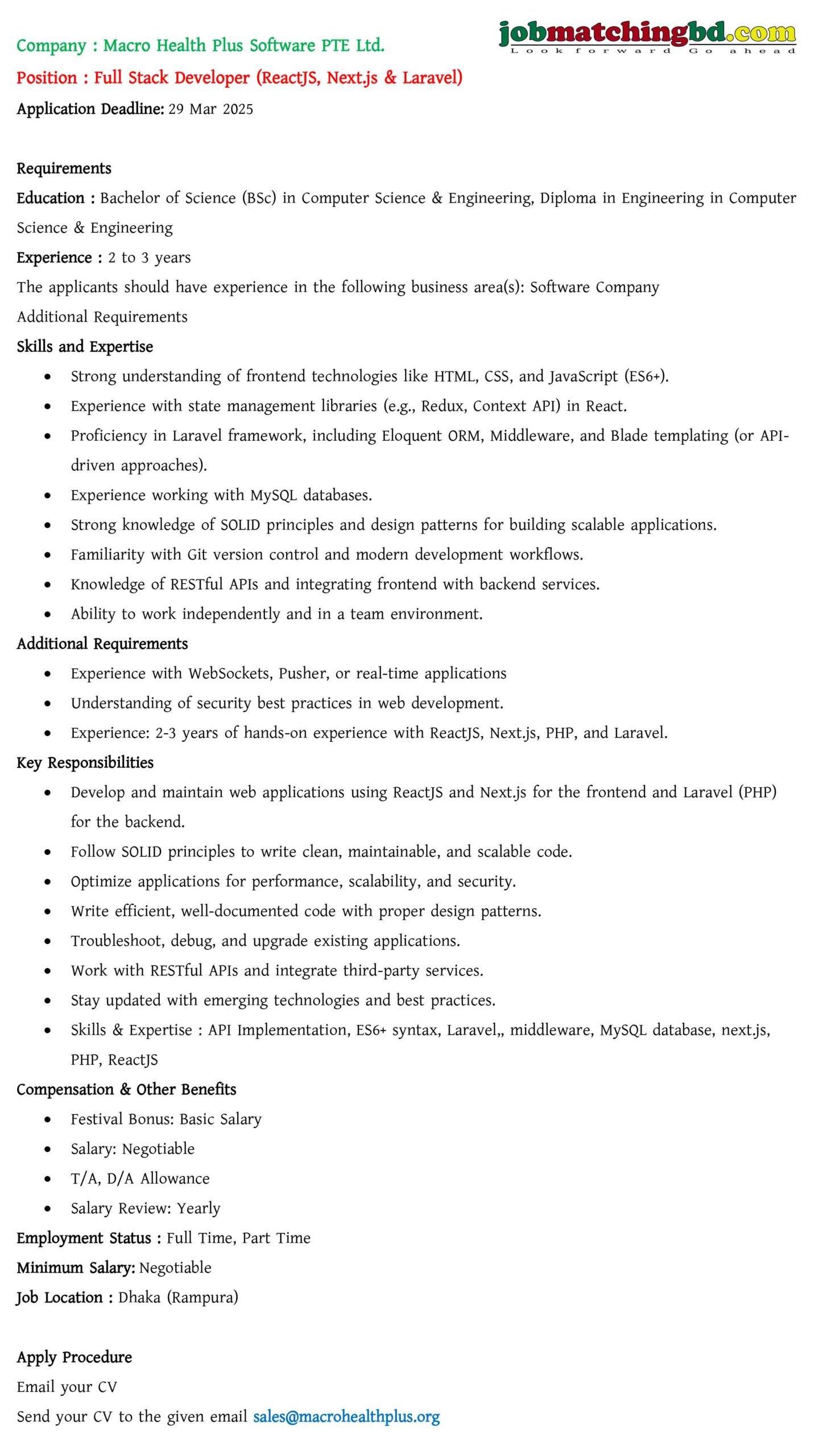 IT Job Circular